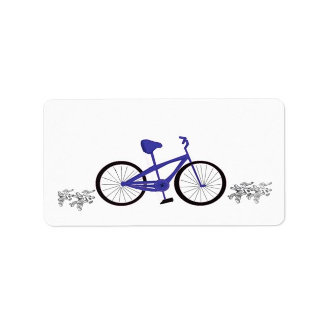 Etiqueta Bicicleta Azul (Frente)