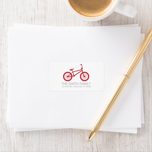 Etiqueta Bicicleta Vermelha de Morango Cuja (Insitu)