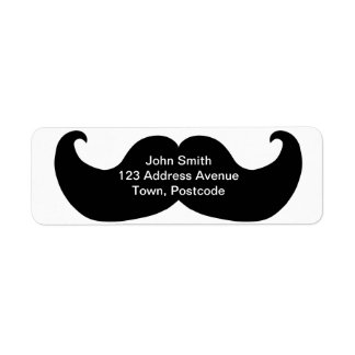 Etiqueta bigode preto