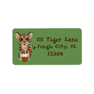 Etiqueta Birthday Tiger