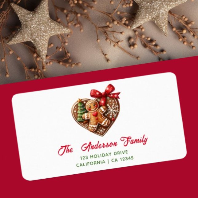 Etiqueta Biscoito Gengibre de Natal Bonito (Criador carregado)