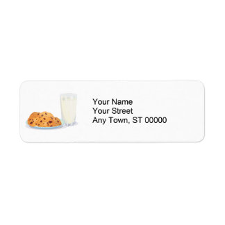 Etiqueta biscoitos e leite