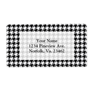 Etiqueta Black and White Houndstooth by Shirley Taylor