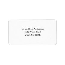 Black and White  return Address Label