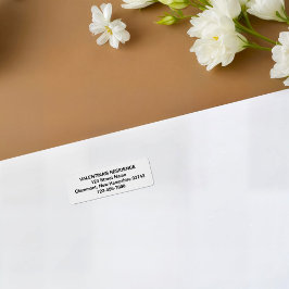 Etiqueta Black and White Wedding Return Address Labels