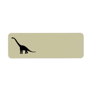 Etiqueta Black Brontosaurus Dinossaur Shadow Dino