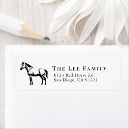 Etiqueta Black Horse Return Address