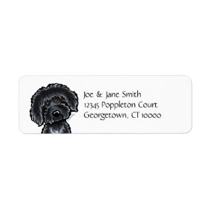 Etiqueta Black Labradoodle Art