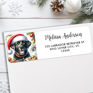 Etiqueta Black Labrador Rainbow Cake Party