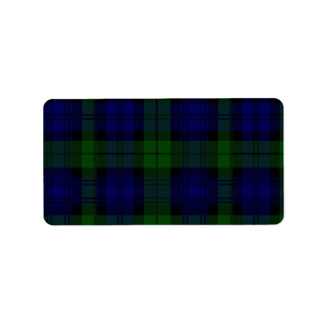 Etiqueta Black Watch Tartan Blue Green Xadrez (Frente)