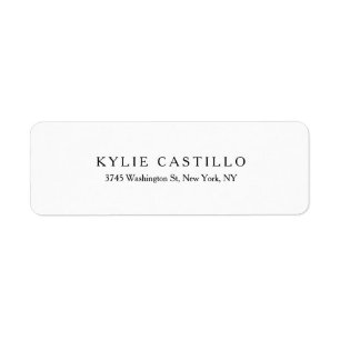 Etiqueta Black White Unique Classical Professional