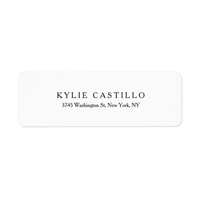 Etiqueta Black White Unique Classical Professional (Frente)