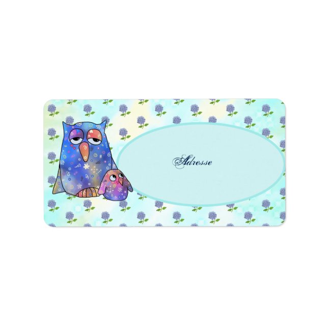 Etiqueta Blaue Eule (Frente)