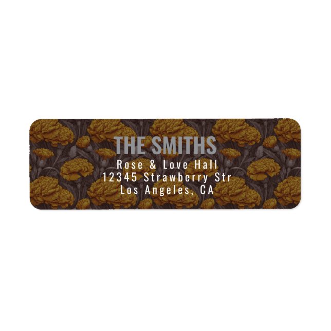 Etiqueta Blissful Custom Carnation Floral Outdoor Wedding (Frente)