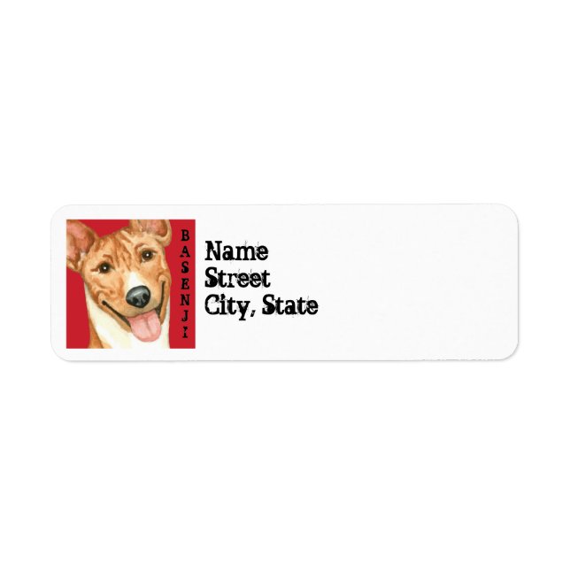 Etiqueta Bloco de Cores Basenji (Frente)