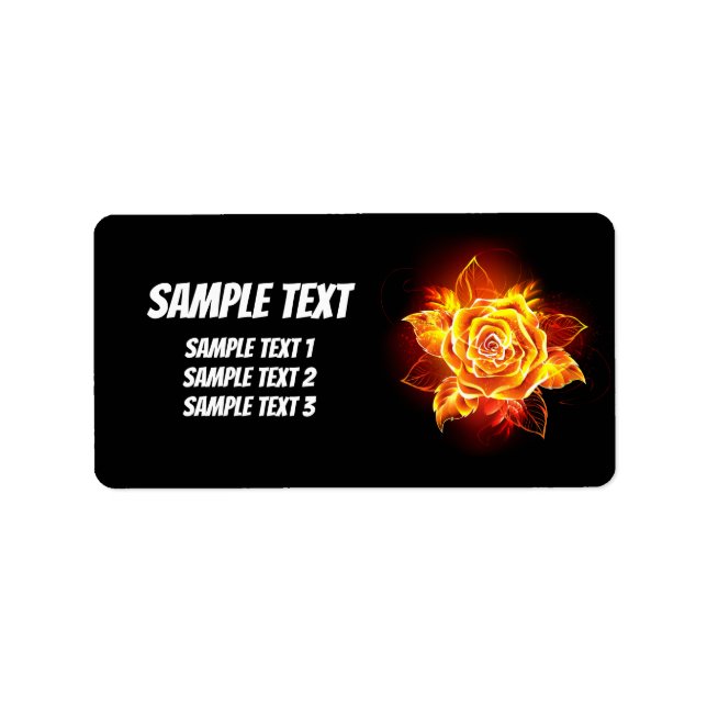 Etiqueta Blooming Fire Rosa (Frente)