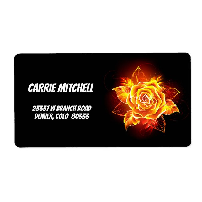 Etiqueta Blooming Fire Rosa (Frente)