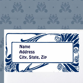 Etiqueta Blue art nouveau