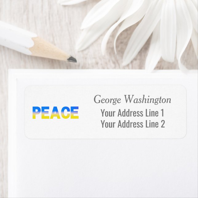 Etiqueta Blue e Yellow Ucrânia inspiraram Sem guerra de paz (Insitu)