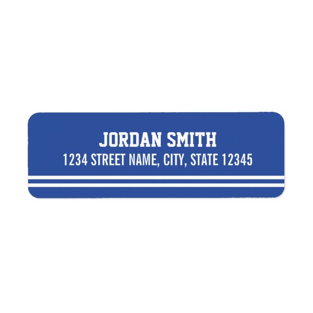 Etiqueta Blue Football Jersey - Festa de aniversário do tem (Frente)