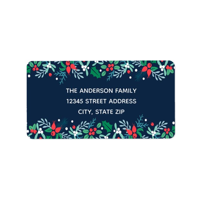 Etiqueta Blue Garland - Address Labels (Frente)