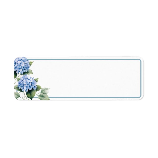 Etiqueta Blue Hydrangea Mailing (Frente)