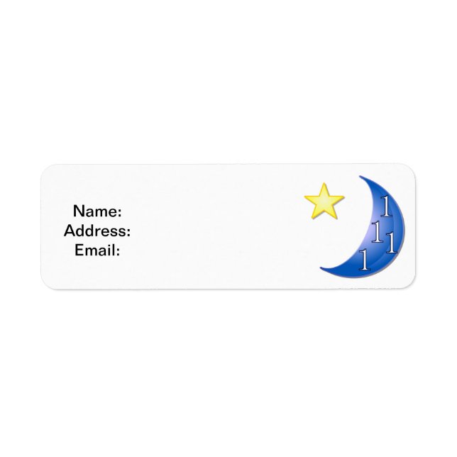 Etiqueta Blue Moon Personalizável (Frente)