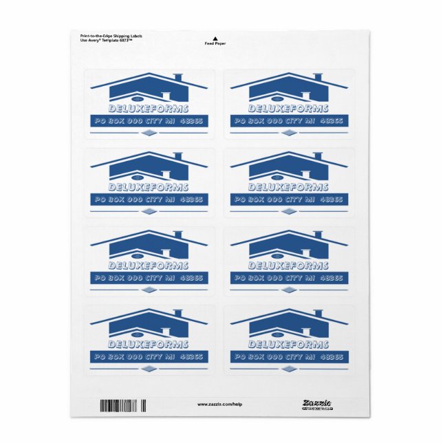 Etiqueta Blue Roof (Toda a folha)