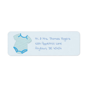 Etiqueta Blue Stripe Baby Romper Retorno Personalizado