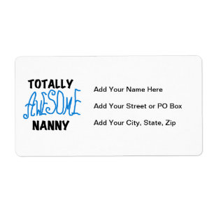 Etiqueta Blue Totalmente Incrível Nanny T-shirts e presente