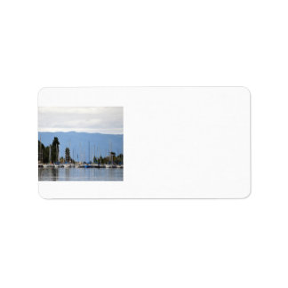 Etiqueta Boat Dock no Lago Flathead