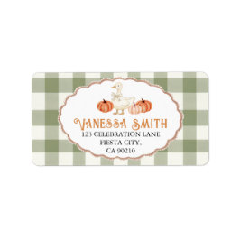 Etiqueta Bobo Gingham Gingham - Pumpkin Orange Chá de fral