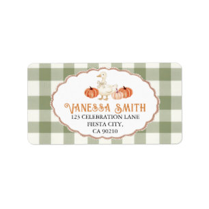 Etiqueta Bobo Gingham Gingham - Pumpkin Orange Chá de fral