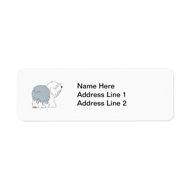 Etiqueta Bobtail Sheepdog (Frente)