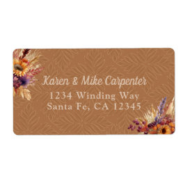 Etiqueta Bohemian Terracotta Sunflower