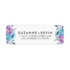 Etiqueta Boho aquarela flores buquê