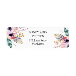 Etiqueta Boho elegante Wedding Adresskleber