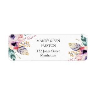 Etiqueta Boho elegante Wedding Adresskleber
