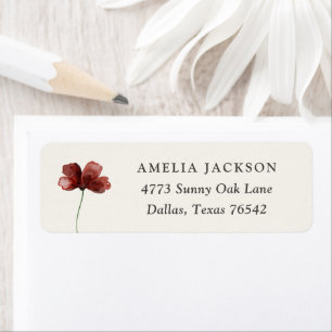 Etiqueta Boho Fall Wildflower Chá de fraldas Return Address