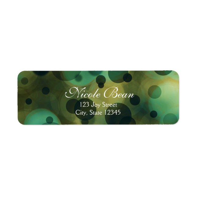 Etiqueta Bokeh Glam Green & Dourado Address Labels (Frente)
