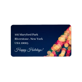 Etiqueta Bokeh Tree Lights, Natal