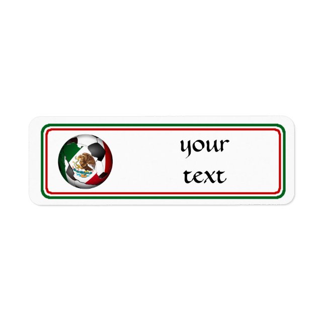 Etiqueta Bola de Futebol do México (Frente)