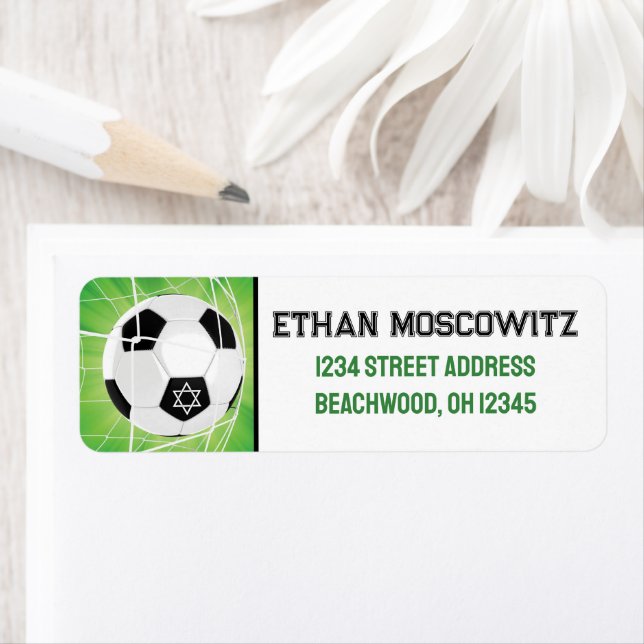 Etiqueta Bola de Futebol, Estrela do Bar David Mitzvah (Insitu)