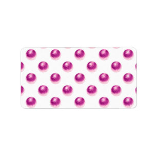 Etiqueta Bola de Golfe Rosa Cor de Folha Metálica
