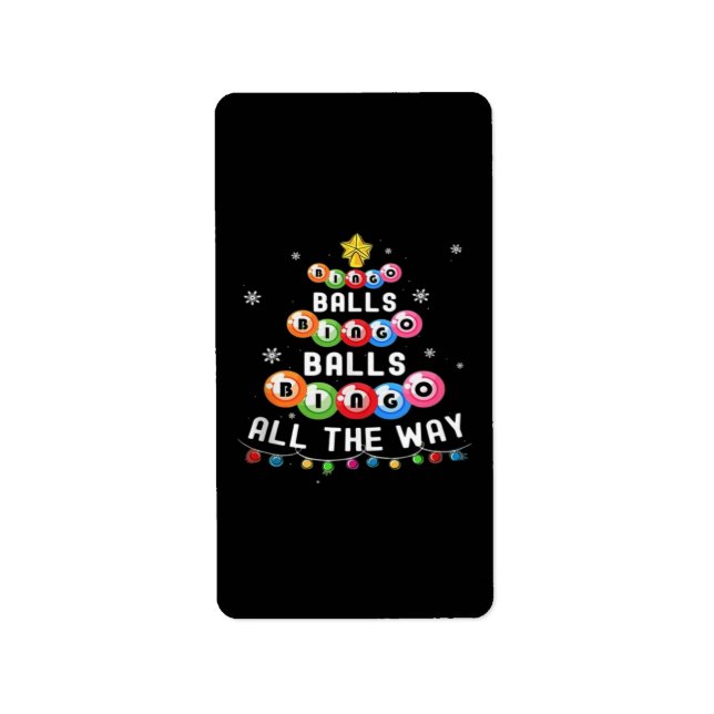 Etiqueta Bolas de Bingo Bingo Até o Fim  (Frente)