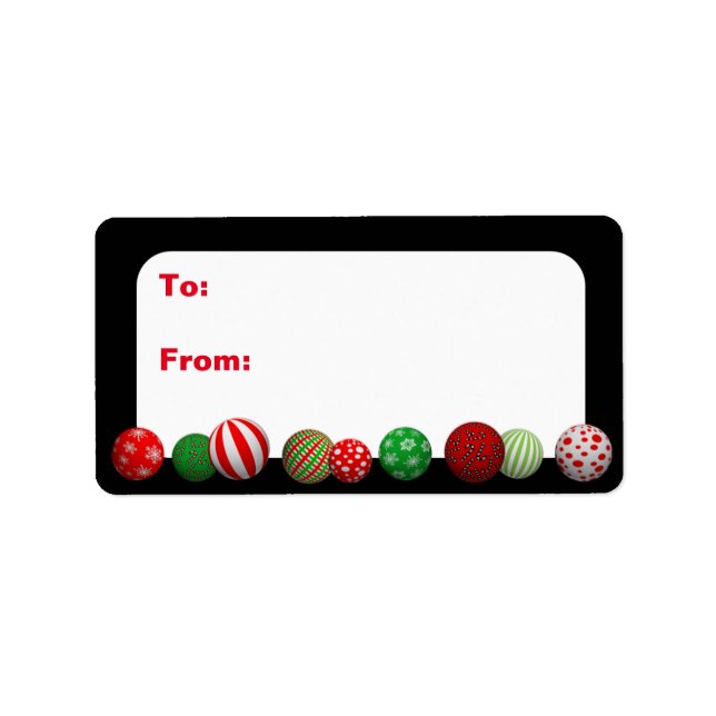 Etiqueta Bolas de Natal 3D (Frente)