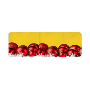 Etiqueta Bolas de Natal Vermelho Candy Cane