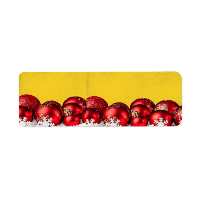 Etiqueta Bolas de Natal Vermelho Candy Cane (Frente)