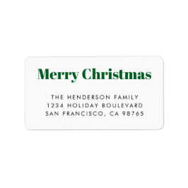 Etiqueta Bold Modern Simples Feliz Natal