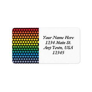 Etiqueta Bolinhas Arco-Íris Preto